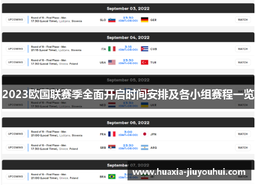 2023欧国联赛季全面开启时间安排及各小组赛程一览 2023欧国联赛季全面开启时间安排及各小组赛程一览